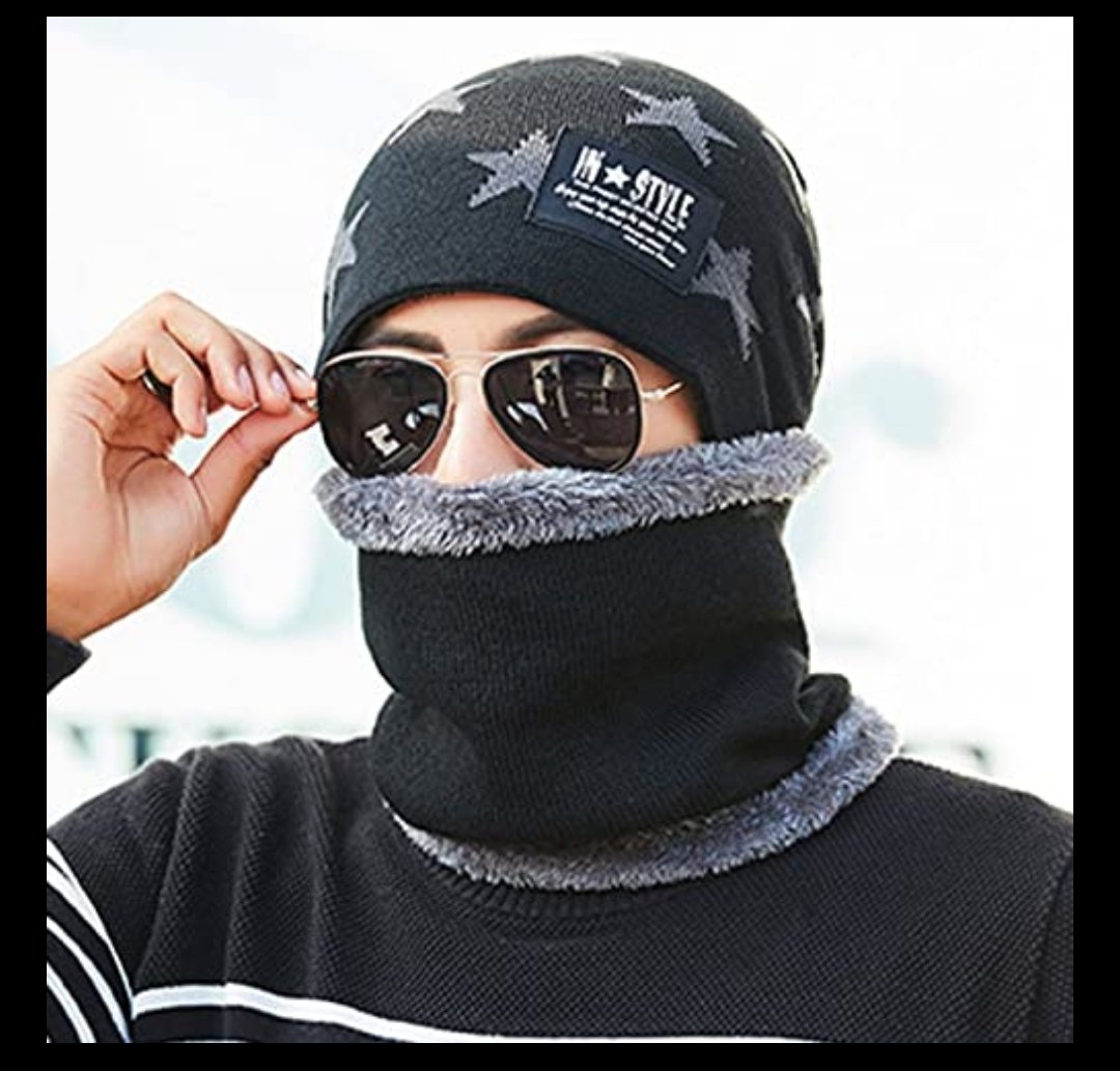 Star Winter Scarf And Cap - View 3