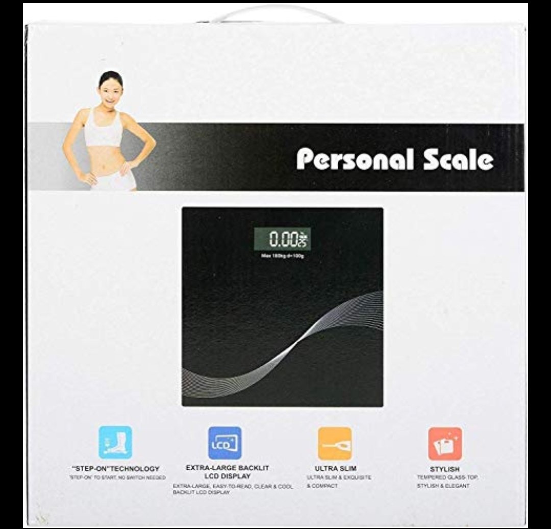 Black Bathroom Scale S Shape - View 3