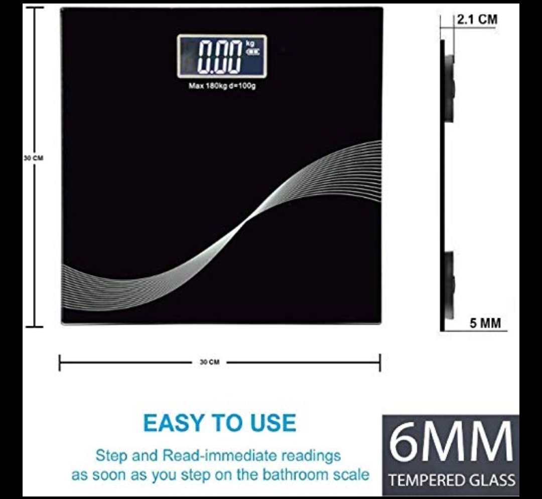 Black Bathroom Scale S Shape - View 4