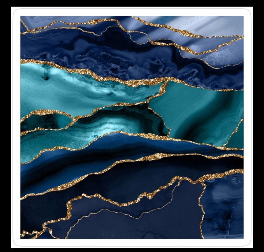 Ocean Blue Marble Foil (Ta-097)