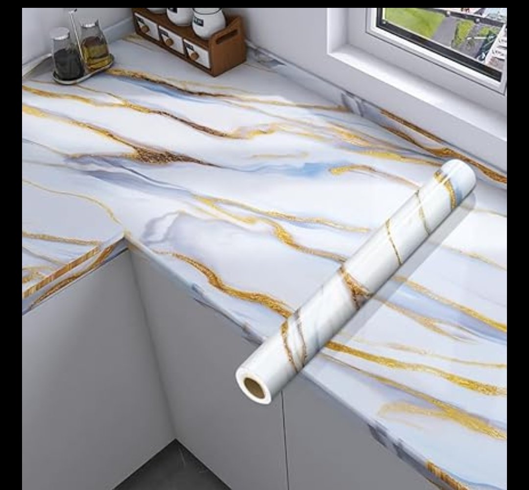 White Blue Marble Foil (Ta-061)