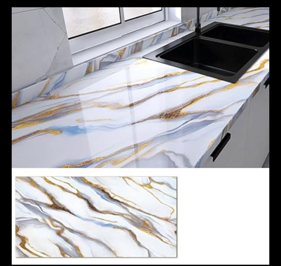 White Blue Marble Foil (Ta-061)