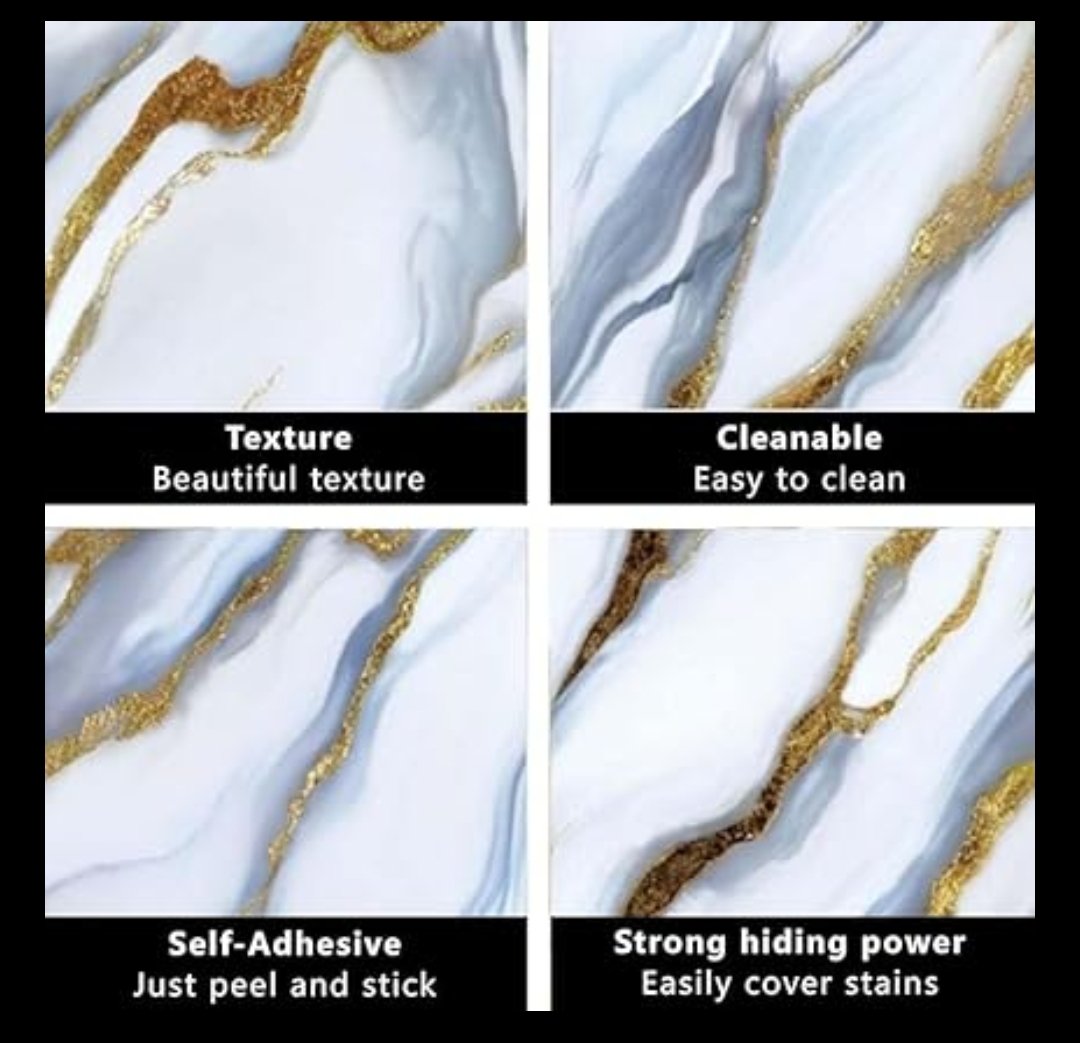 White Blue Marble Foil (Ta-061) - View 3