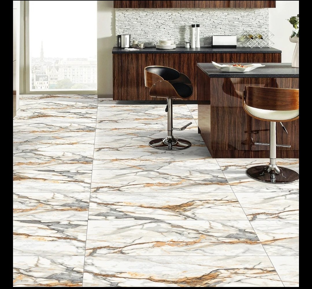 Golden White Marble Foil (Ta-077)