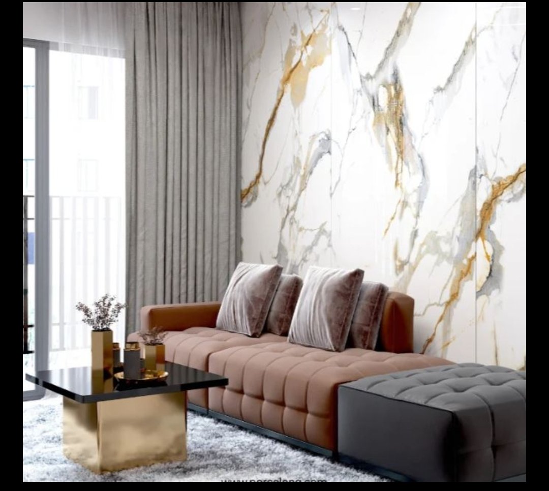 Golden White Marble Foil (Ta-077) - View 3