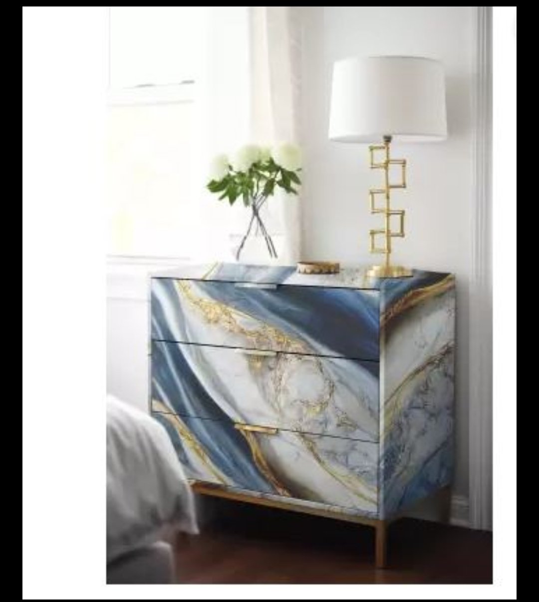 Blue Brown Marble Foil (Ta-078)