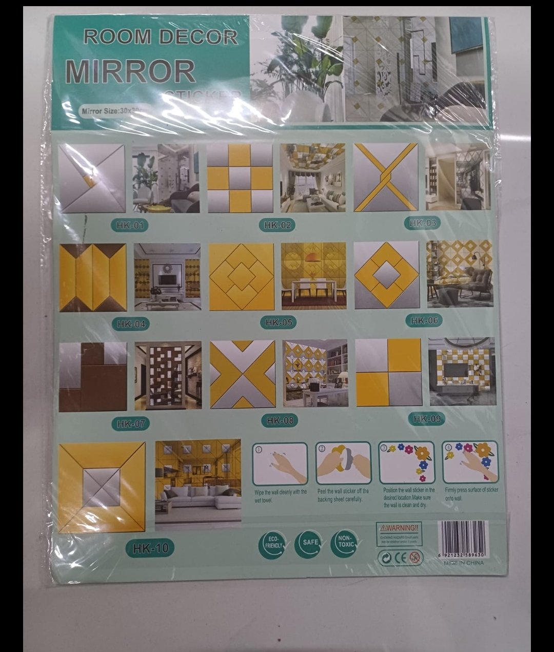 Acrylic Mirror Wall Sticker (1Pcs)