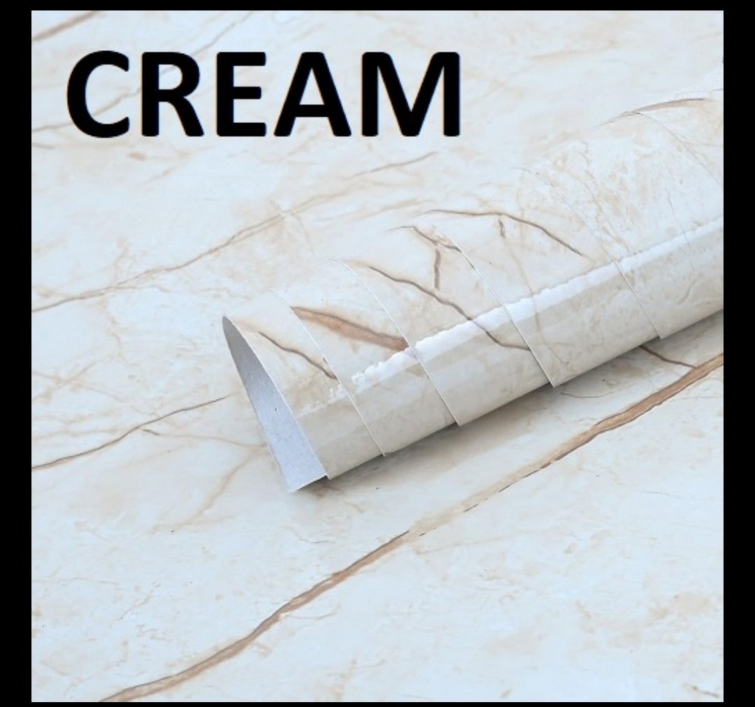 Cream Marble Foil Paper Sticker 