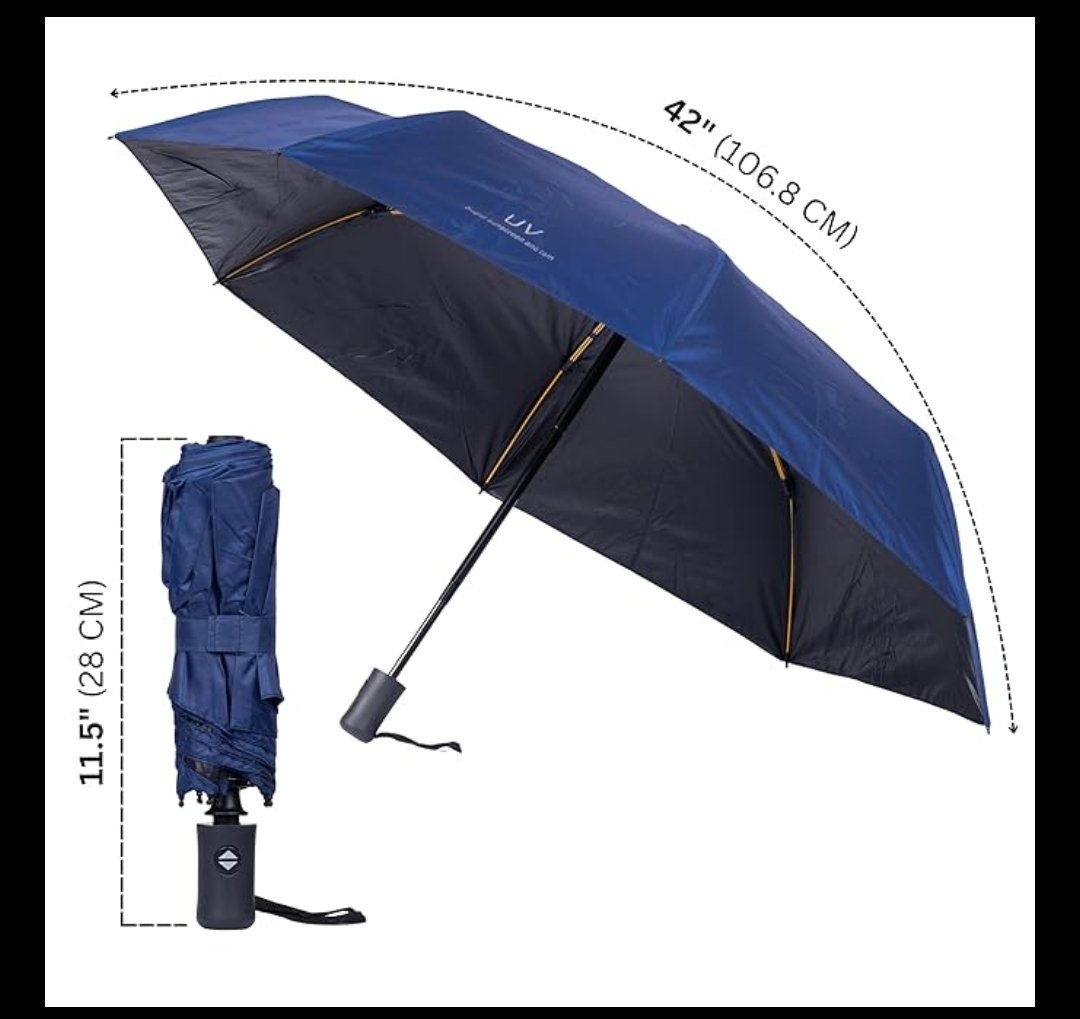 Automatic Open Close Umbrella  (Blue) - View 3