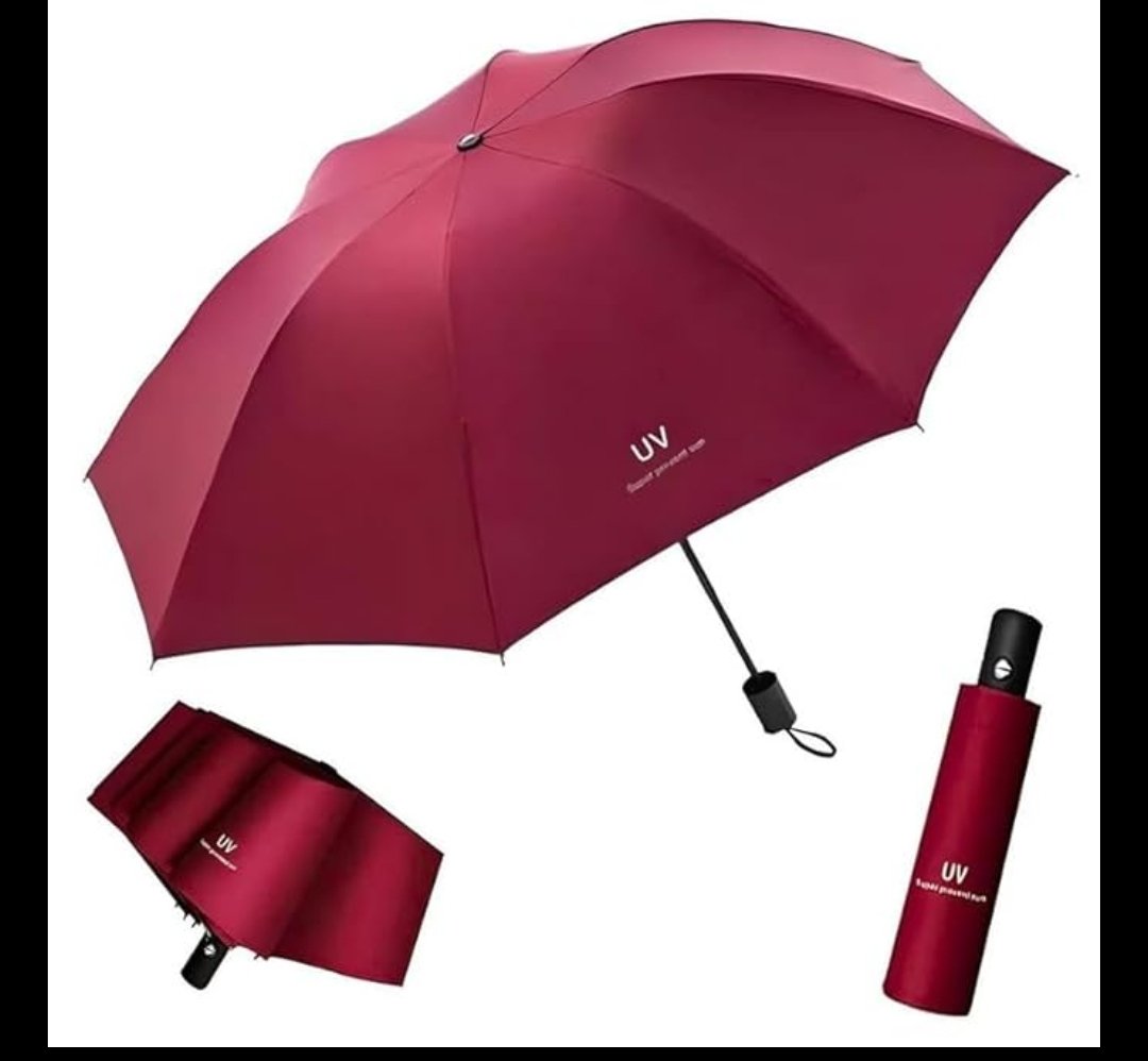 Automatic Open Close Umbrella (Red Color)
