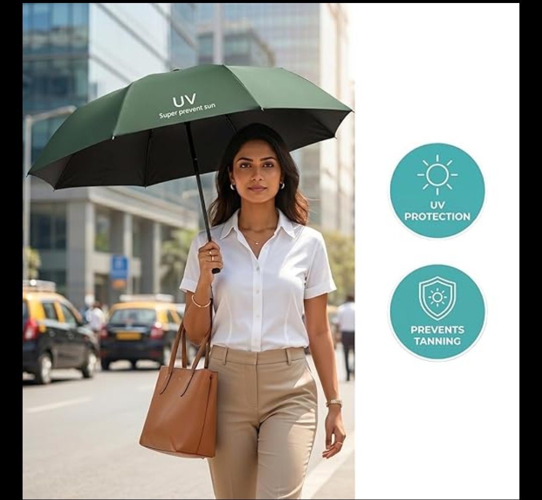 Automatic Open Close Umbrella (Green)