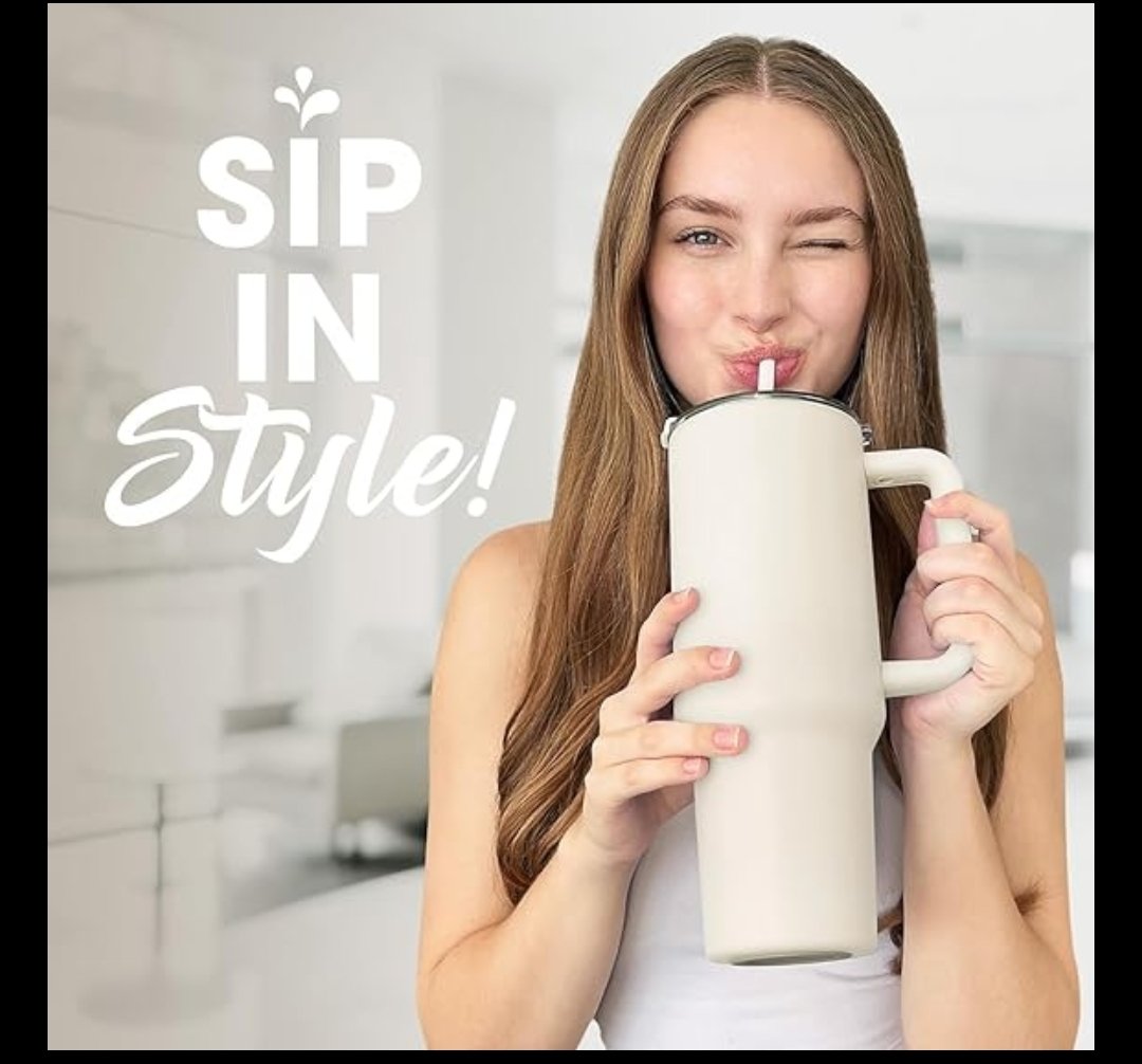 Heavy Vaccum Insulated Tumbler Cream 