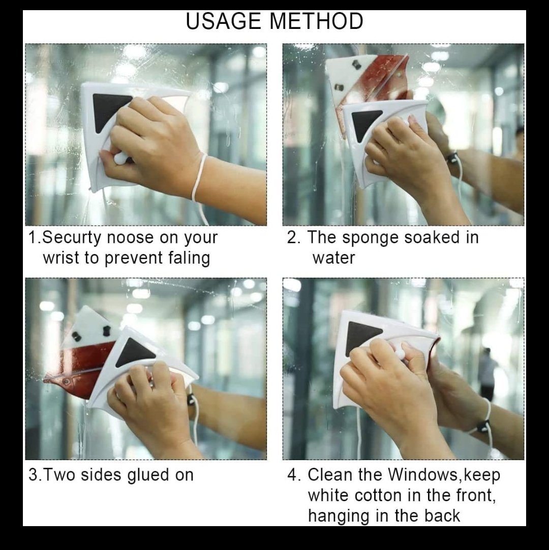 Triangle Magnetic Glass  Cleaner 