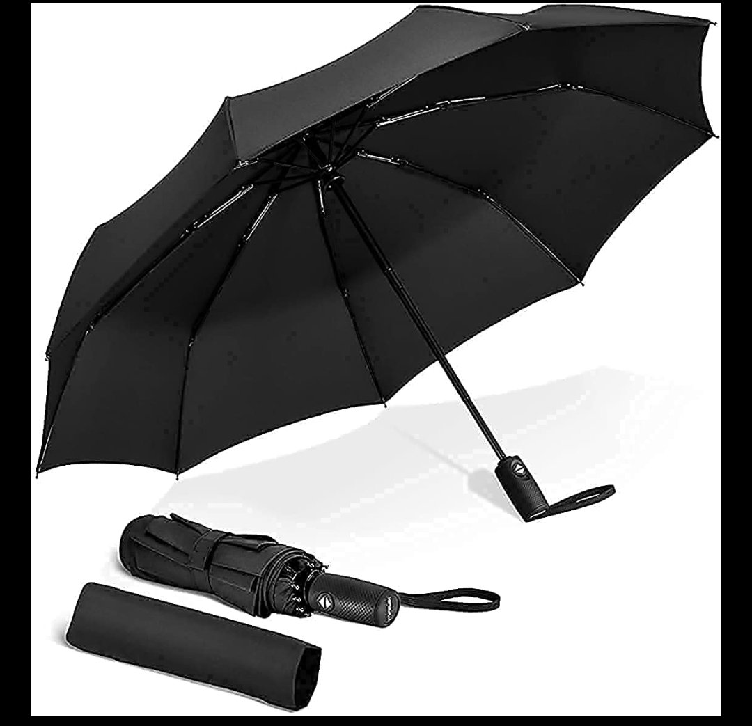 Automatic Open Close Umbrella Black 