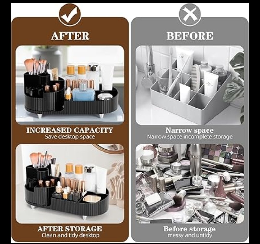 360 Rotating Makeup Organizer - View 4