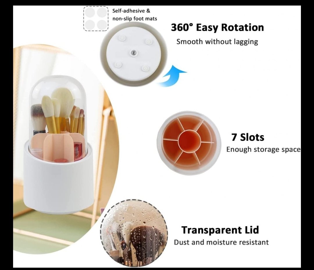 360 Rotating Make Up Brush Holder  - View 3
